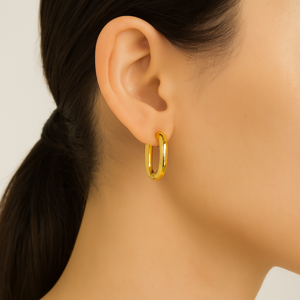 Comfort Geometric Hoops - Hypoallergenic and Waterproof