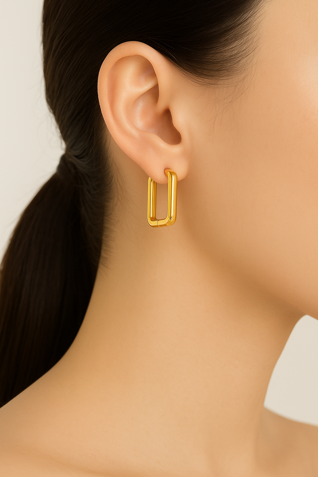 Comfort Geometric Hoops - Hypoallergenic and Waterproof