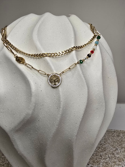 Tree of Life Layered Necklace - Instant Layers