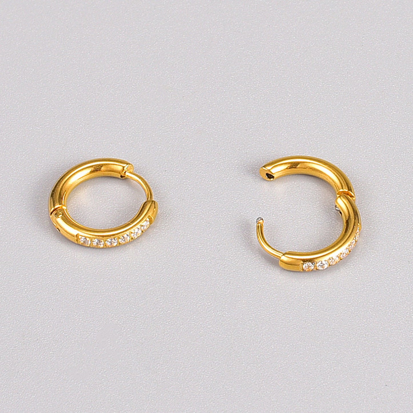 Petite Diamond Huggie Hoop Earrings - Small Sparkle, Big Impace