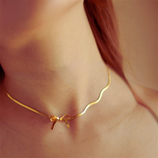 Elegant Bowknot Choker - Waterproof